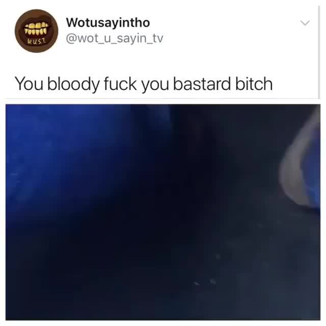 You Bloody Fuck You Bastard Bitch