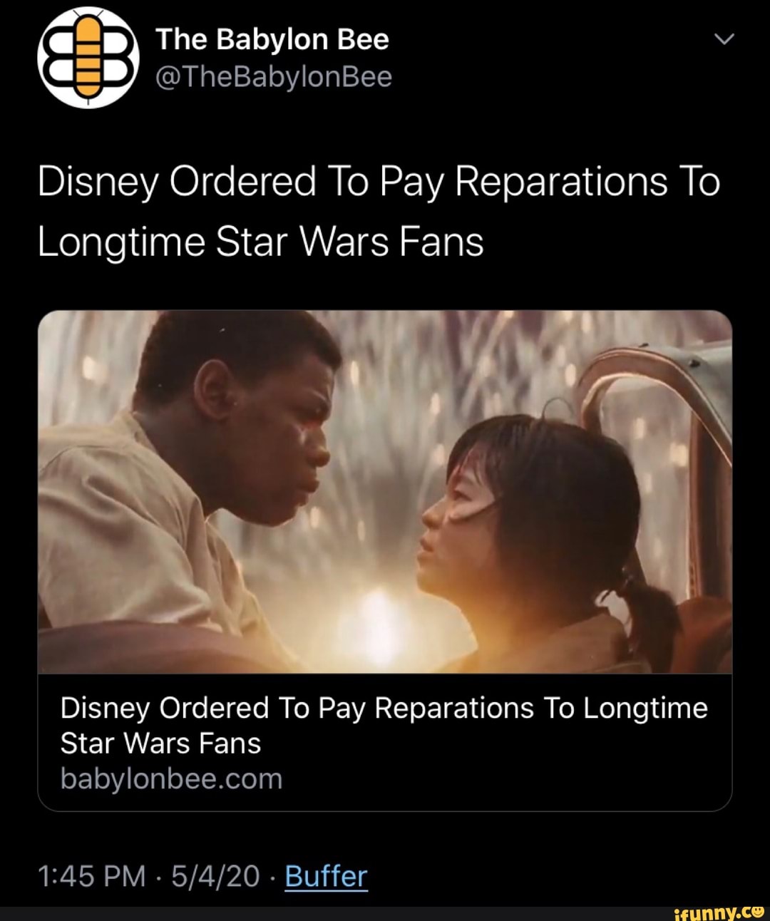 Disney Ordered To Pay Reparations To
Longtime Star Wars Fans
Disney Ordered To Pay Reparations To Longtime
Star Wars Fans