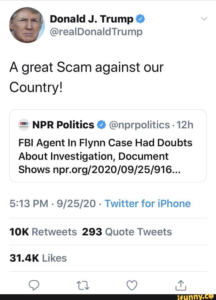 A great Scam against our Country! NPR Politics @nprpolitics FBI Agent ...