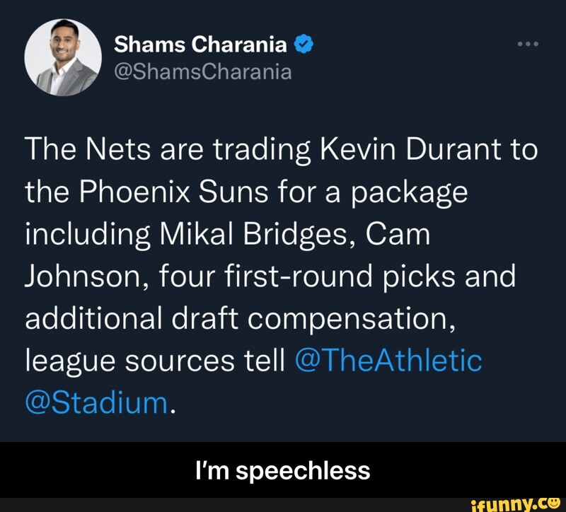 Shams Charania on X: Kevin Durant ▶️ Phoenix Suns.   / X