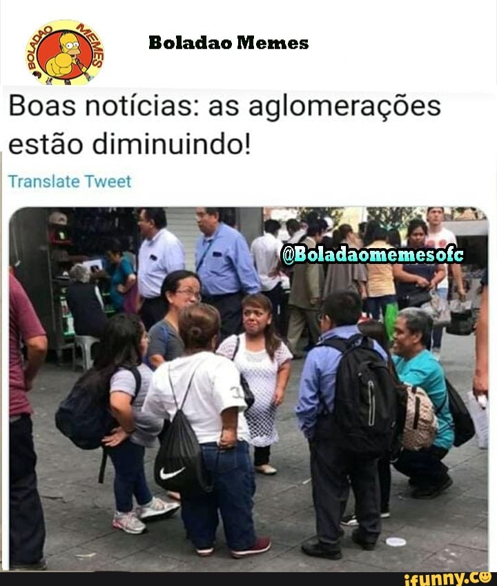 Boas notícias: as aglomerações
estão diminuindo!
Translate Tweet