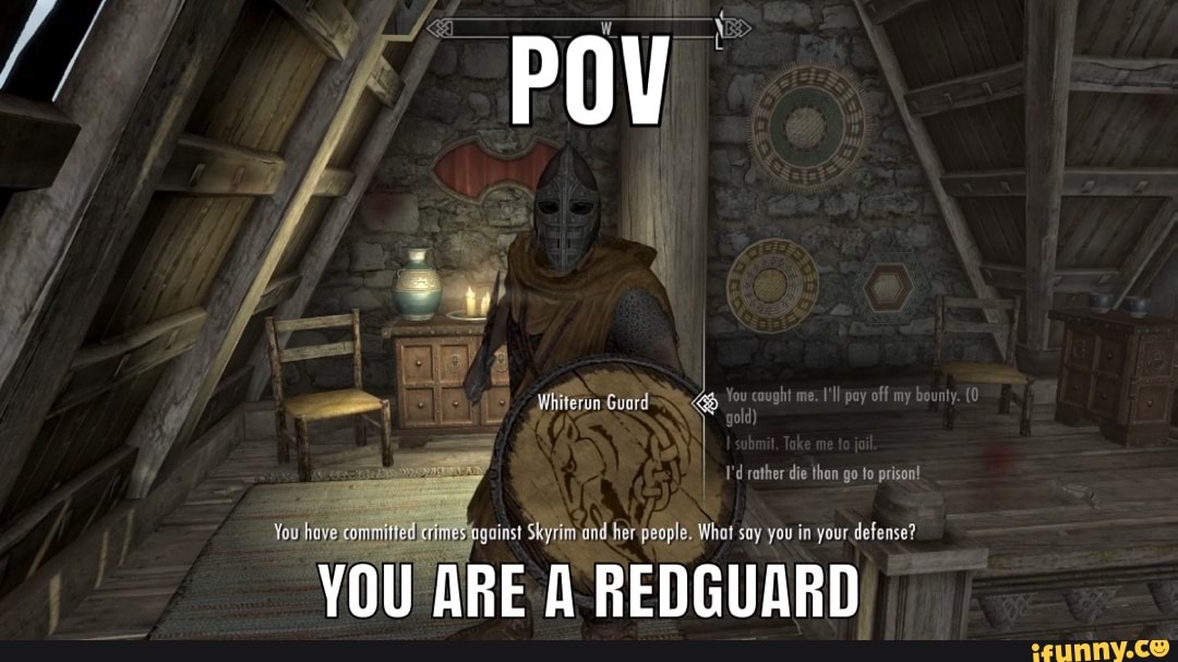 Whiterun Guard I'd rather die than go to prison! You have com igainst