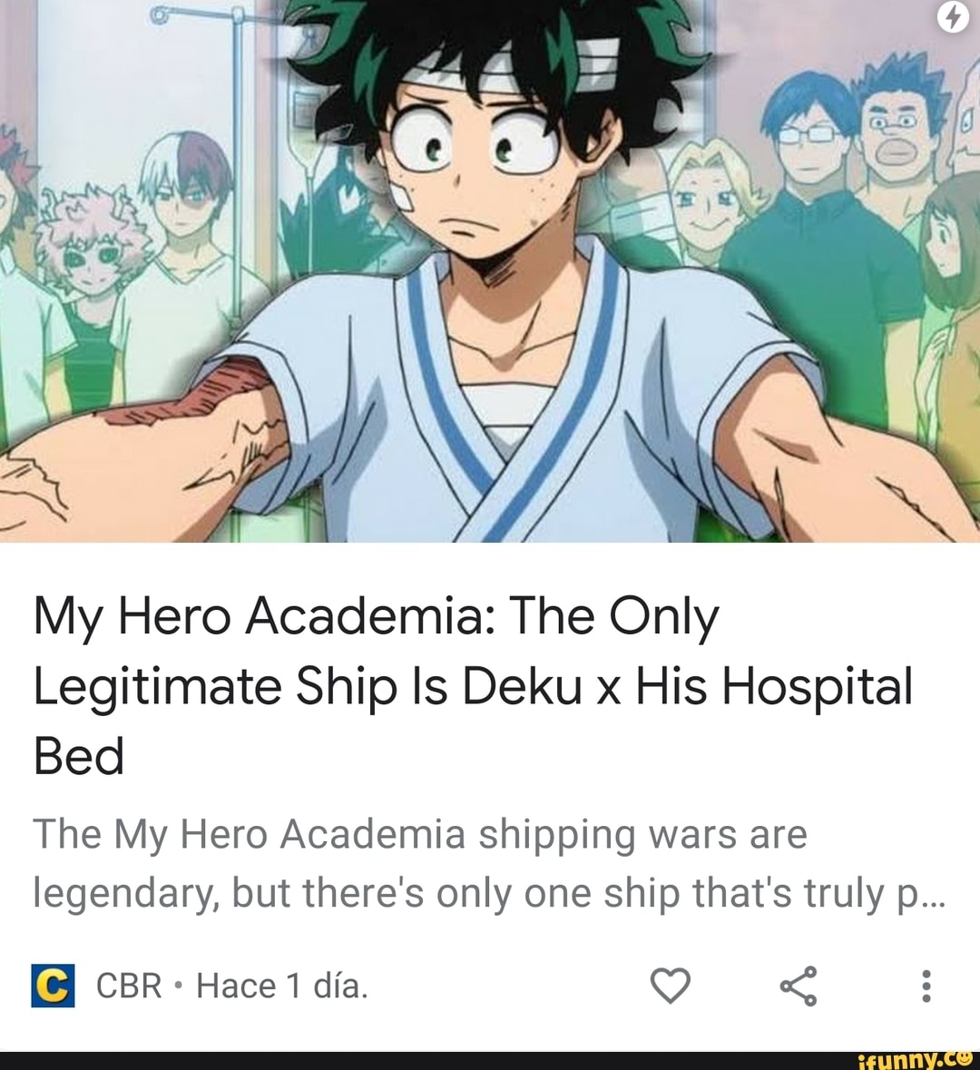 My Hero Academia: The Only Legitimate Ship Is Deku x His Hospital Bed ...