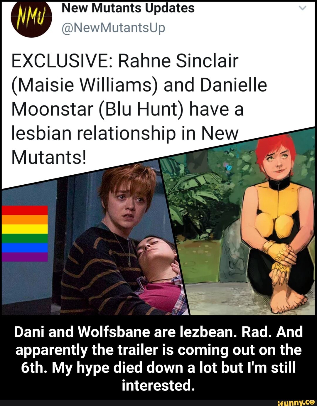 The New Mutants' Maisie Williams & Blu Hunt talk LGBTQ relationship