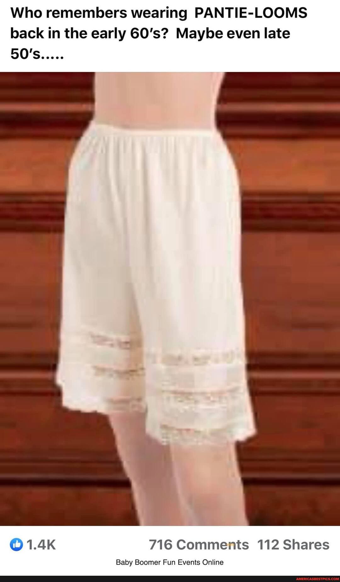 Who remembers wearing PANTIE-LOOMS back in the early 60's? Maybe even late
1.4K 716 Comments 112 Shares
Baby Boomer Fun Events Online