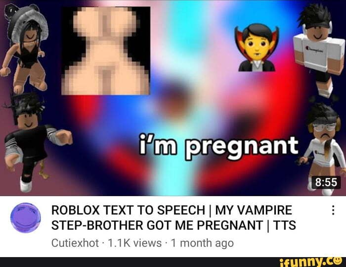text to speech roblox pregnant