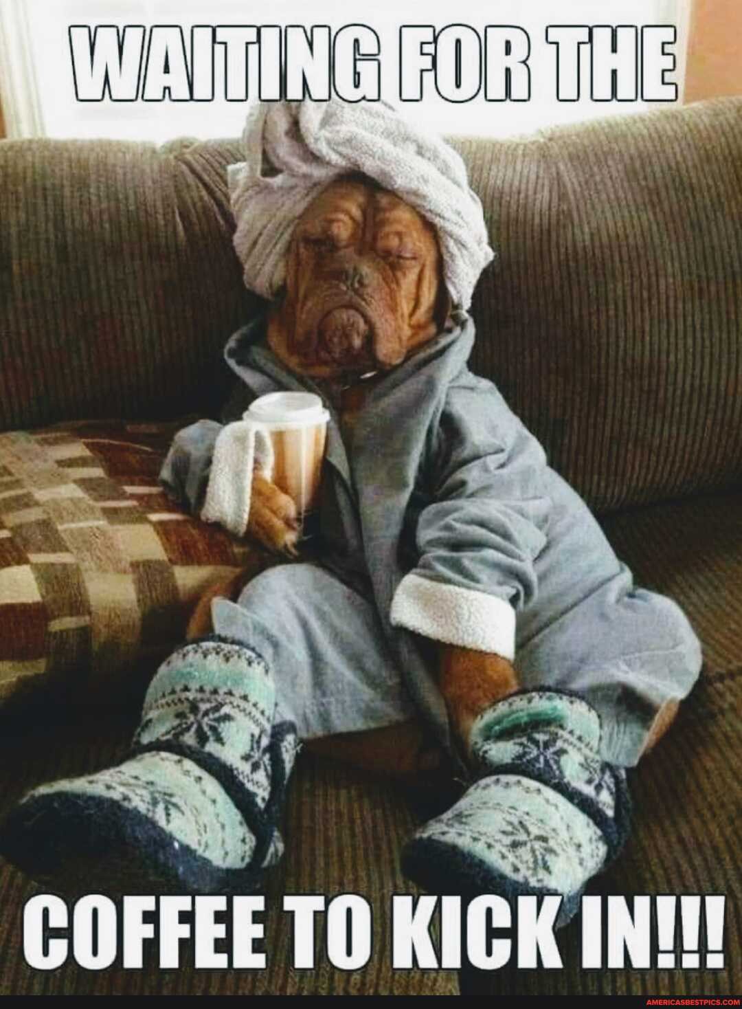 WAITINGIEORITHE
COFFEE TO KICK IN!!!