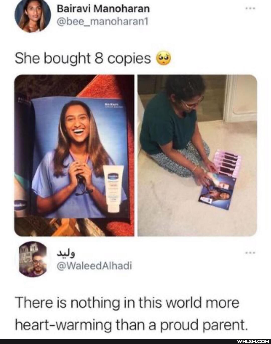 Manoharan
She bought 8 copies
SS
There is nothing in this world more heart-warming than a proud parent.