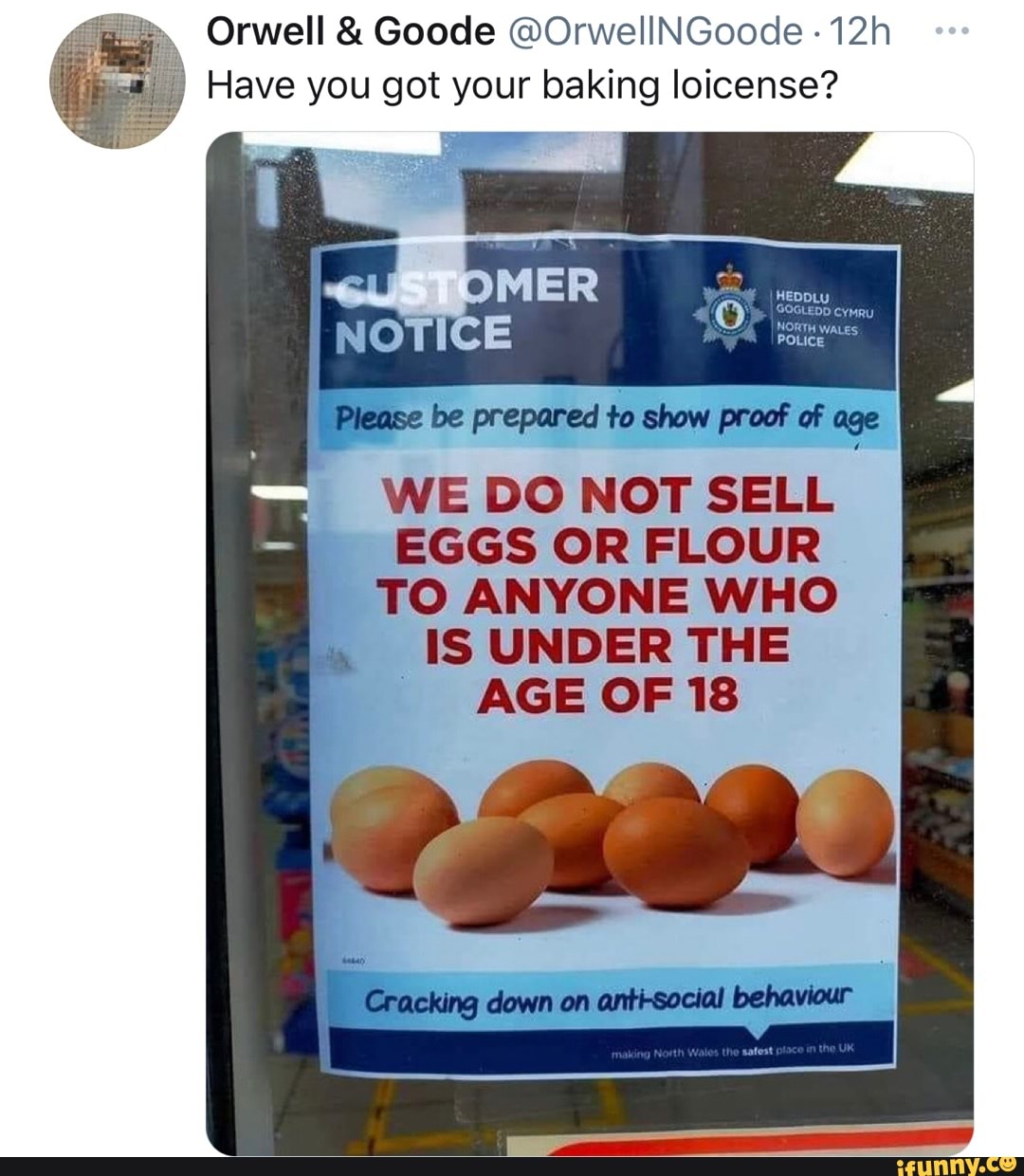 Orwell & Goode OrwellNGoode Have you got your baking loicense?