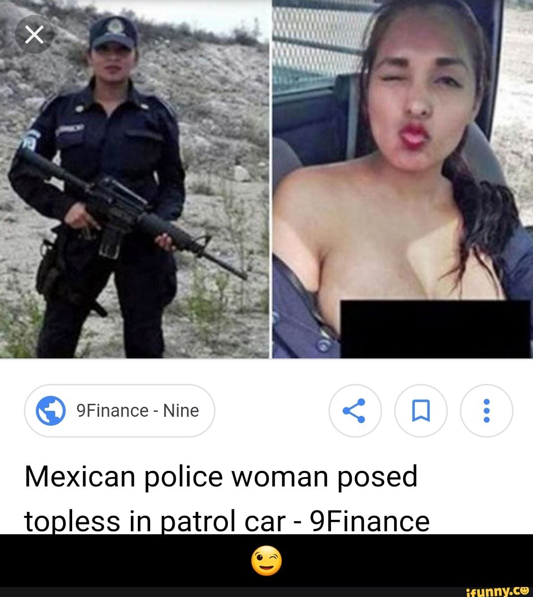 Woman posed Mexican police - 😉 - iFunny