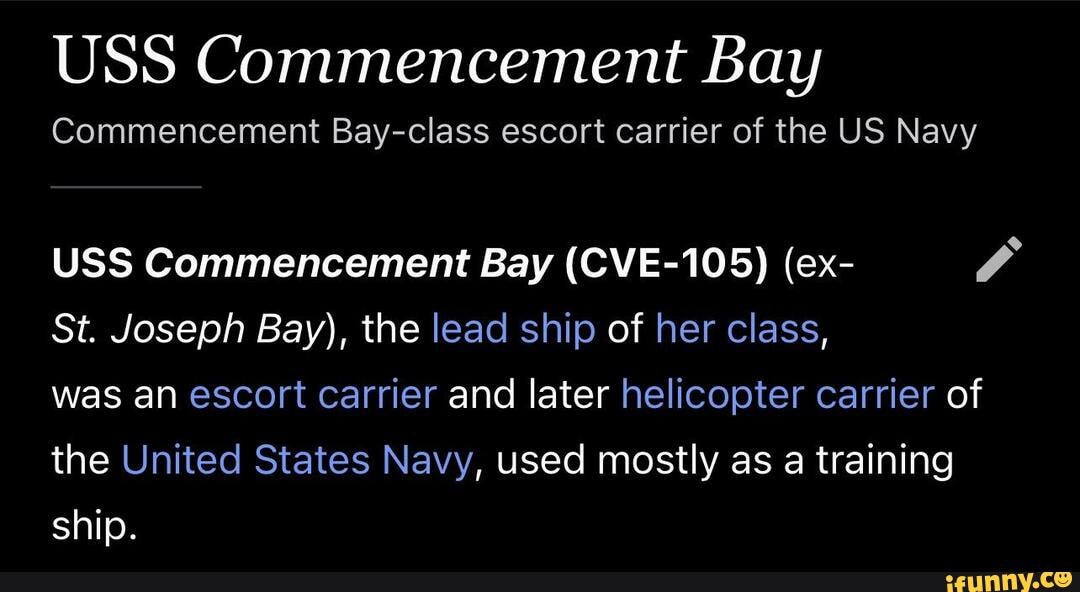 USS Commencement Bay Commencement Bayclass escort carrier of the US