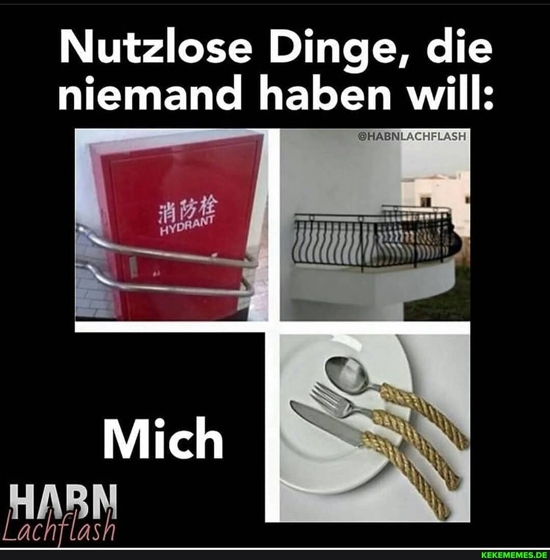 Nutzlose Dinge, die niemand haben will:
Mich