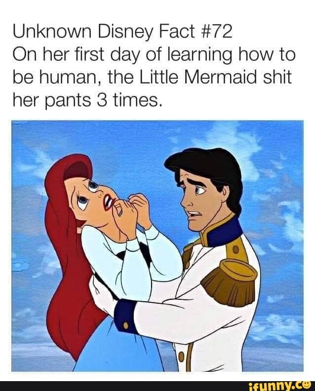Unknown Disney Fact #72 On her first day of learning how to be human ...