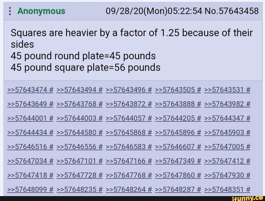 No.S7648458 Squares are heavier by a factor of 1.25 because of their ...