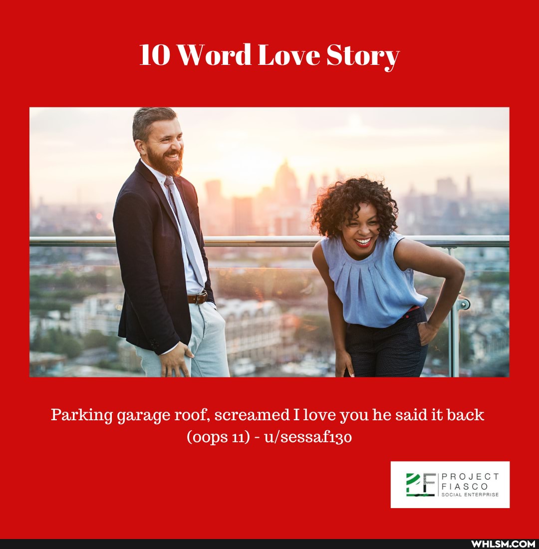 10 Word Love Story
Parking garage roof, screamed I love you he said it back
(oops 11) -