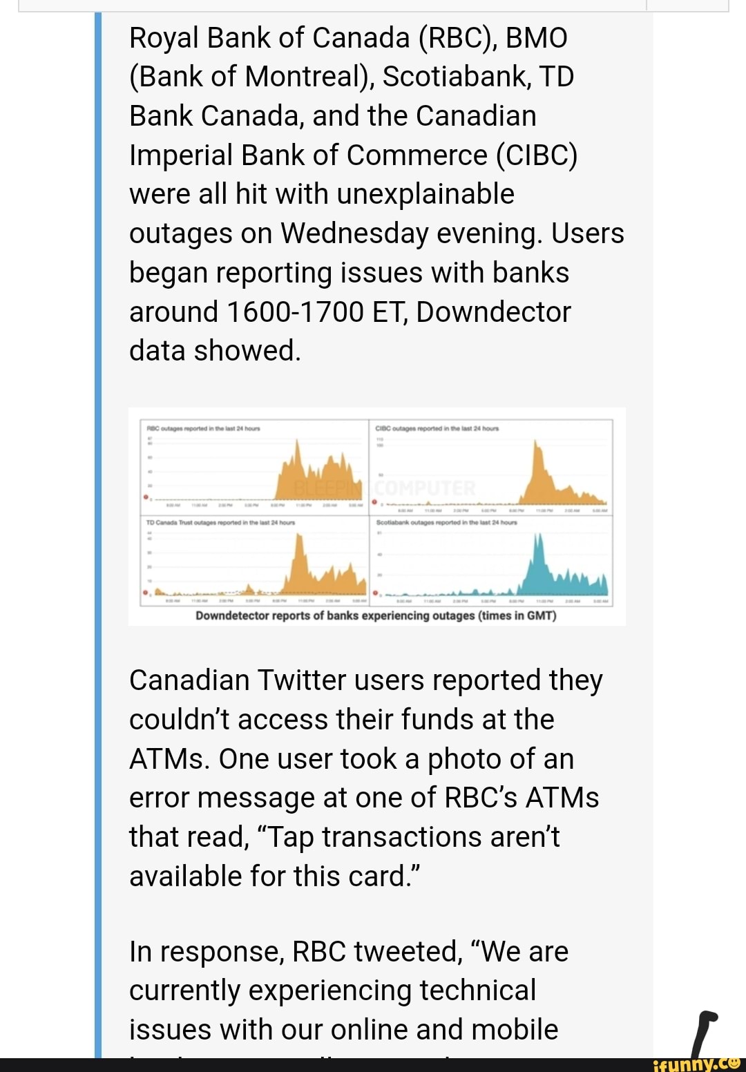 bank of montreal outage