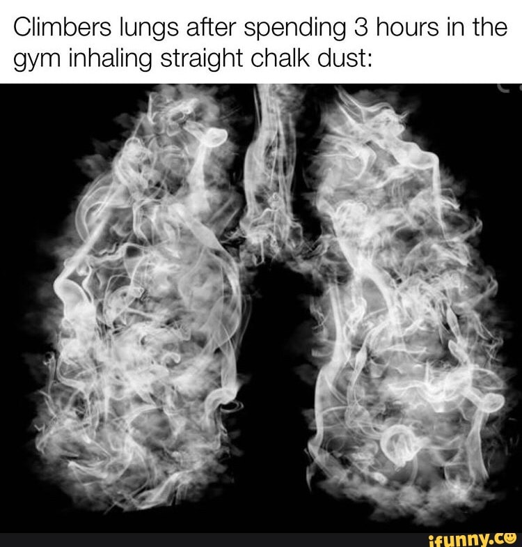 Climbers lungs after spending 3 hours in the gym inhaling straight