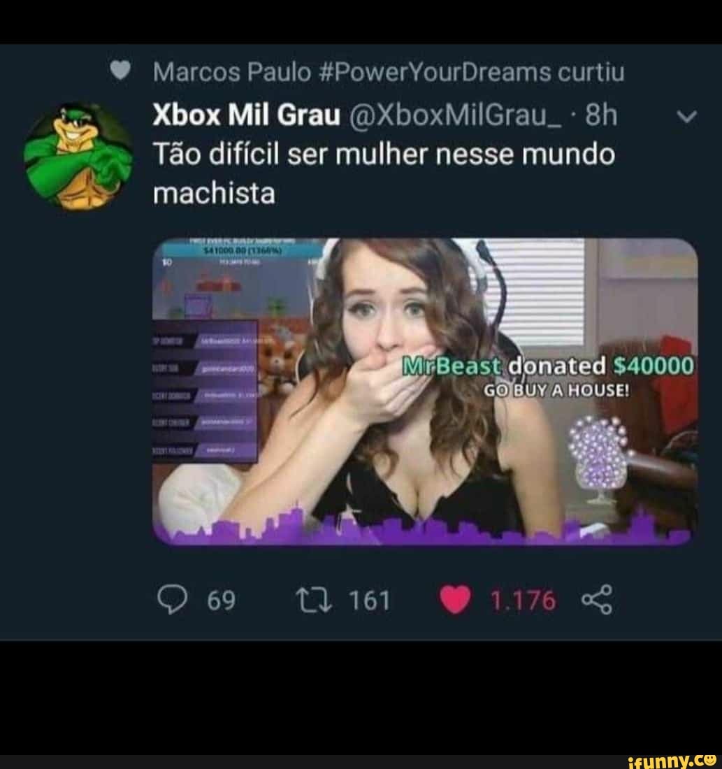 Marcos Paulo &PowerYourDreams curtiu
*box Mil Grau (DXboxMilGrau. - do Tão difícil machista ser mulher nesse mundo
tidomated $40000
machista
69
