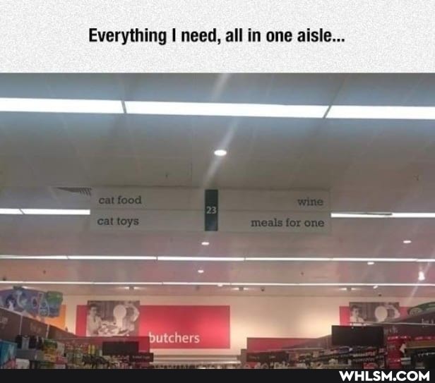 Everything I need, all in one aisle...