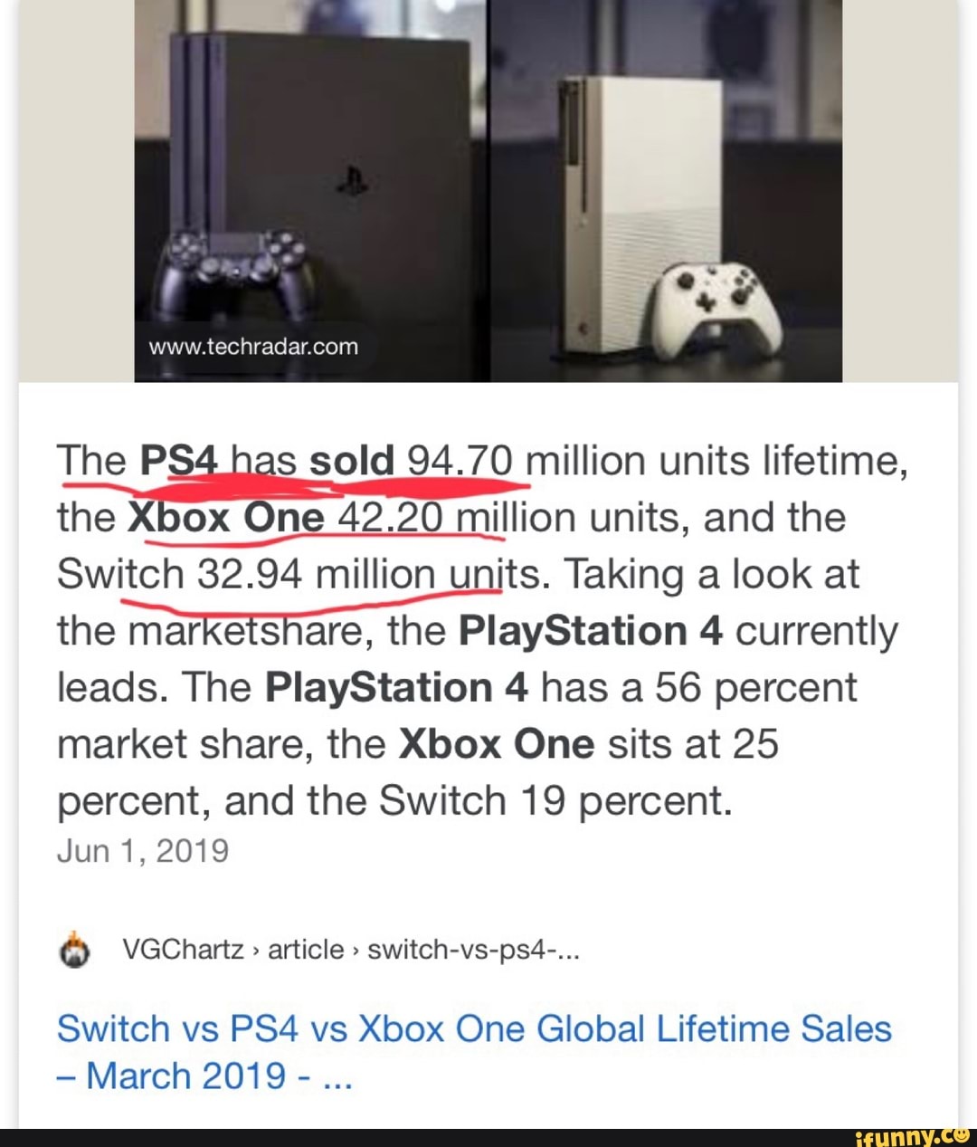 xbox vs ps4 sales 2019