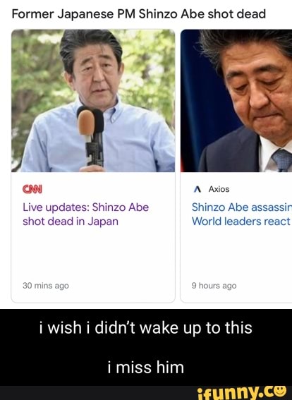 Former Japanese Pm Shins Abe Shot Dead Axios Live Updates Shinzo Abe