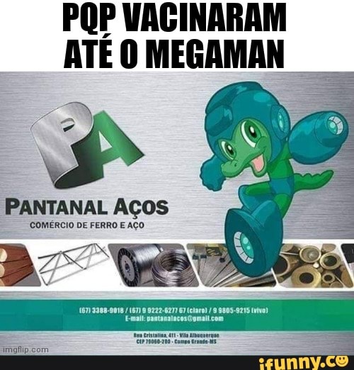 PQP VAGINARAM ATÉ O MEGAMAN
PANTANAL Aços
COMÉRCIO DE FERRO E AÇO