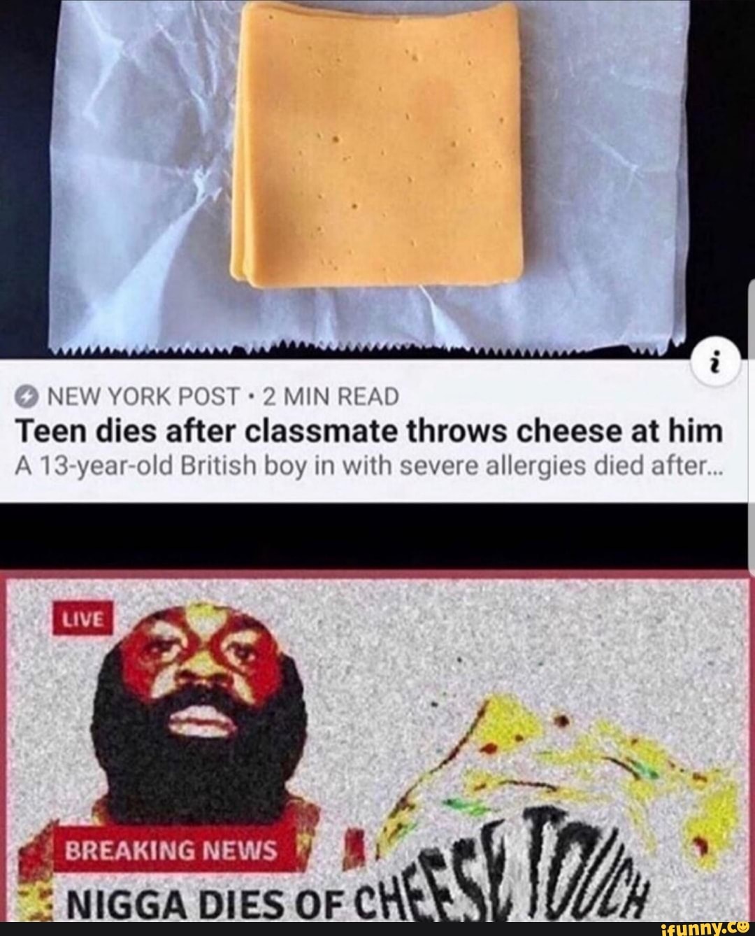 NEW YORK POST 2 MIN RE/ Teen dies after 13yearold Brit classmate