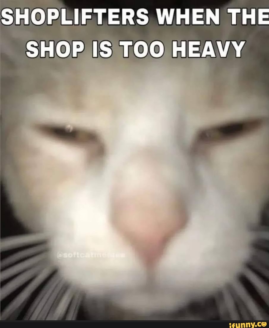 SHOPLIFTERS WHEN THE SHOP IS TOO HEAVY iFunny