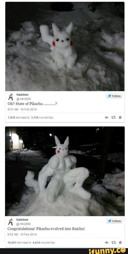 NO
(Oh? State of Pikachu
Hadoken
atulations! Pikachu evolved int