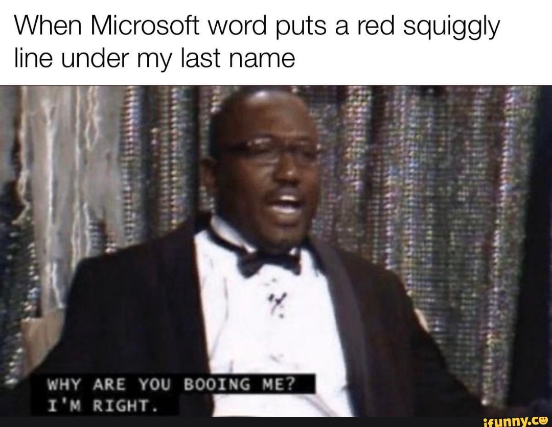 microsoft word red squiggly line