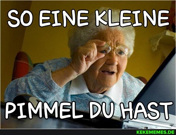 SO EINE KLEINE
PIMMEL DU HAST