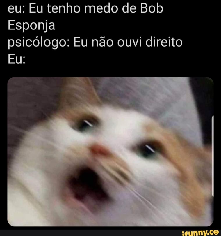 eu: Eu tenho medo de Bob
Esponja
psicólogo: Eu não ouvi direito
Eu: