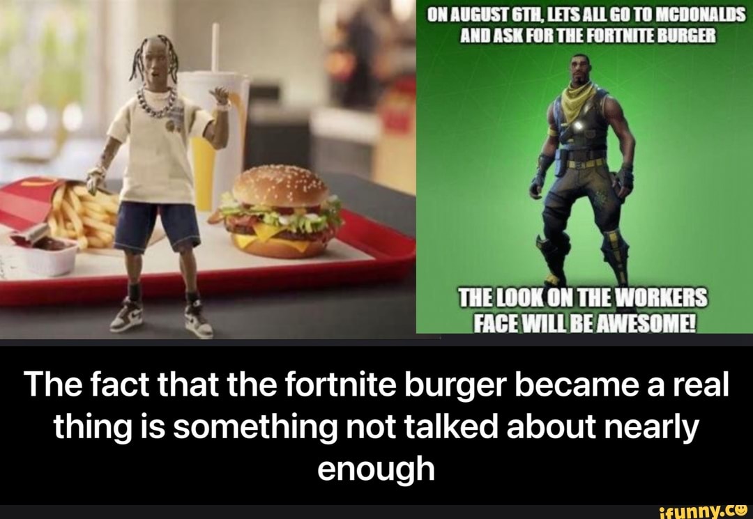 Fortnite burger meme