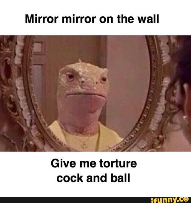 Mirror mirror on the wall Give me torture cock and ball iFunny