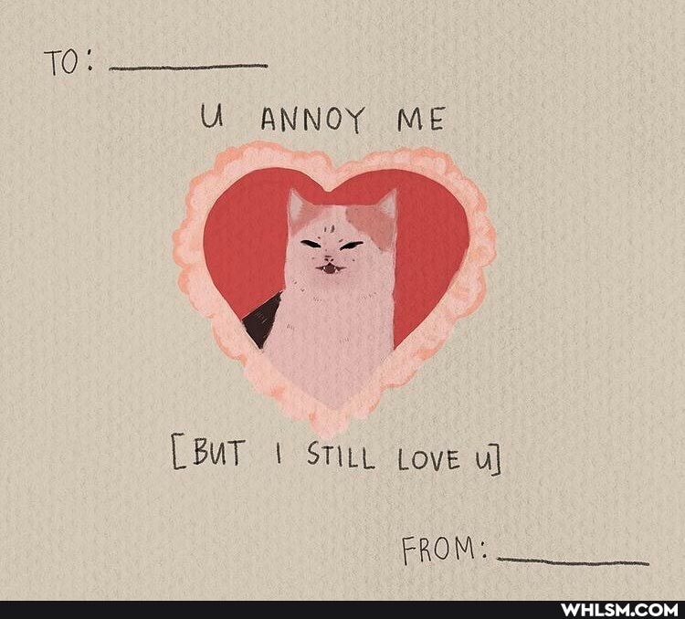 TO:
U ANNOY ME
[BuT StiLL Love
FROM: