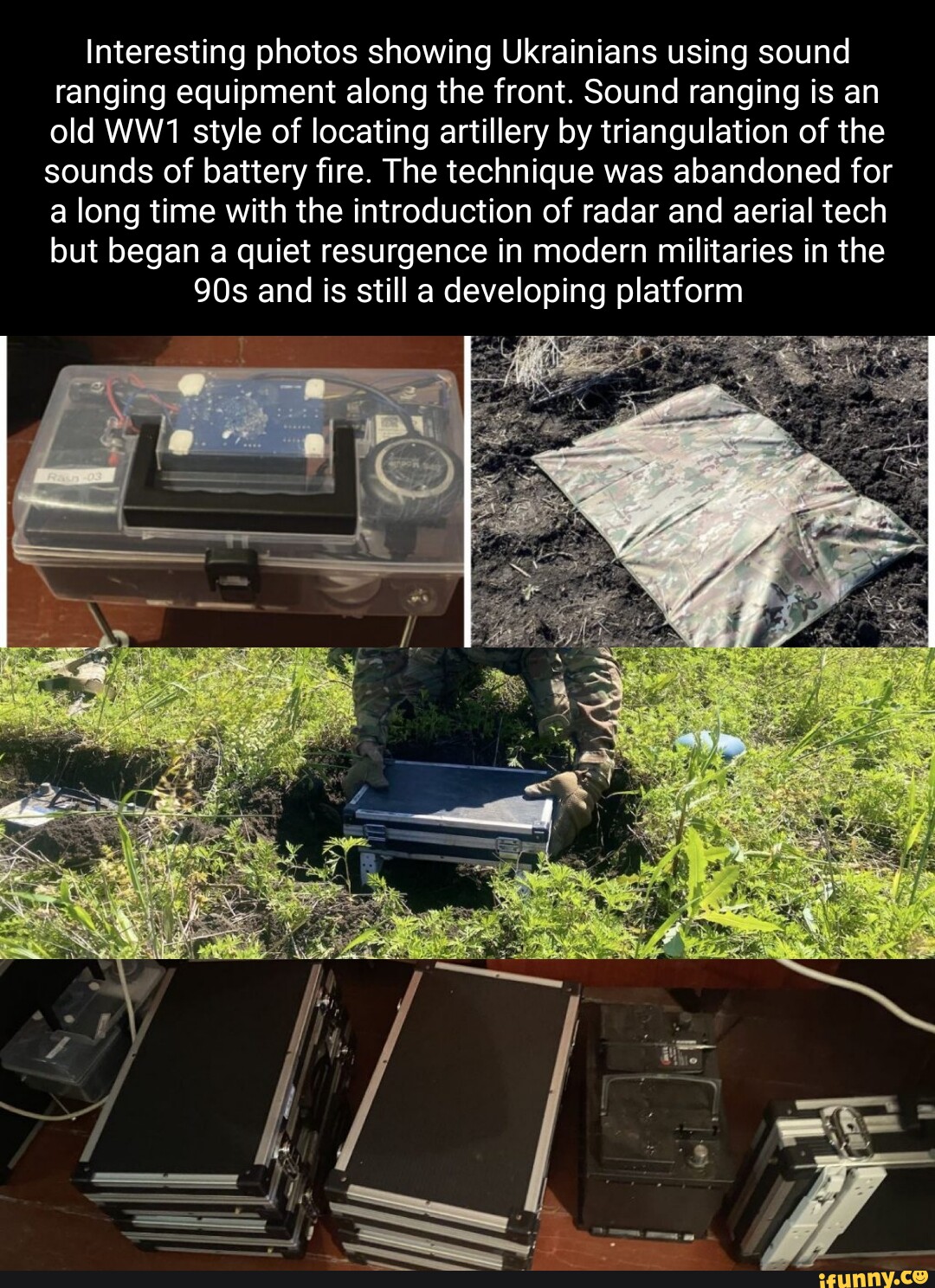 Sound Ranging Set Interesting photos showing Ukrainians using sound ranging equipment ...