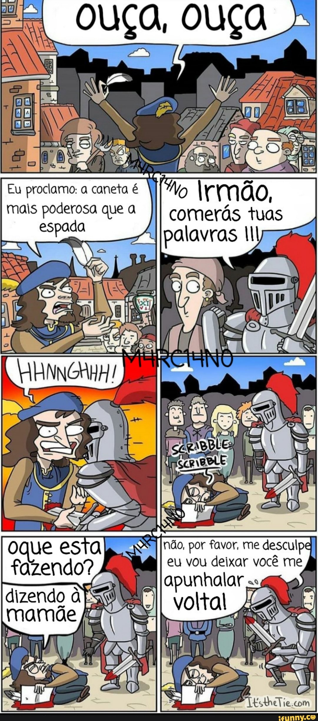 As,
SS
AR
IN E
.A: = pa Já jo
Eu proclamo: a caneta é Irmão, mais poderosa que a comerás tuas
palavras
oque es não, por favor, me desculpe fazendo? eu vou deixar você me À
Ti
com
dizendo
mamãe
