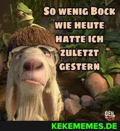 \ So weniG Bock
WIE HEUTE
GESTERN, =