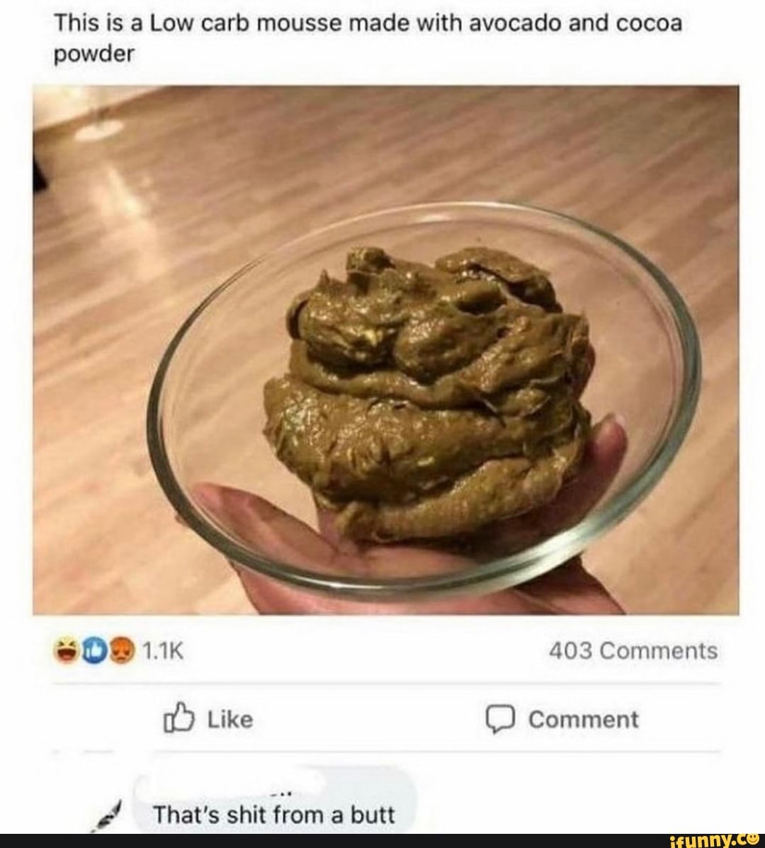 This is a Low carb mousse made with avocado and cocoa powder 403