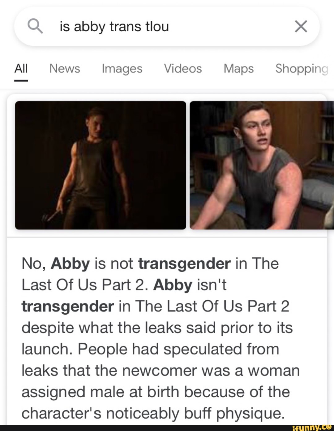 Is Abby being trans relevant to the story of The Last Of Us 2? - Quora