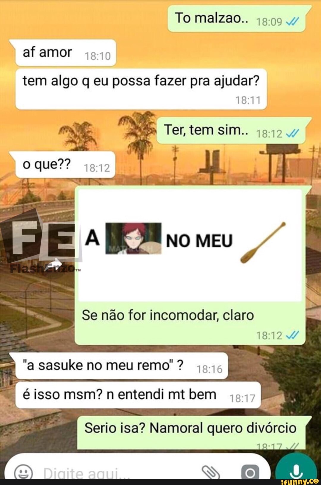 tem algo q eu possa fazer pra ajudar?
Se não for incomodar, claro
"a sasuke no meu remo"?
ass
É éisso msm? n entendi mt bem
547
BB