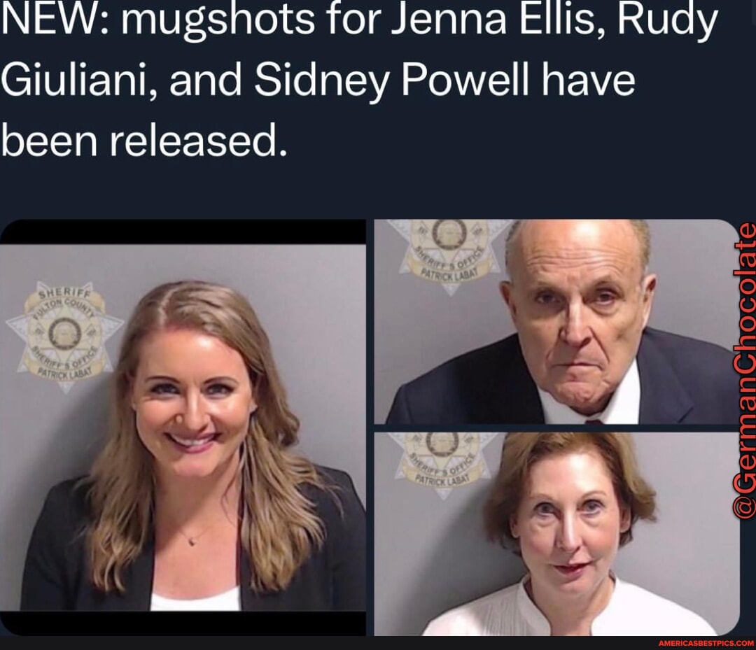 NEW: mugshots for Jenna Ellis, Rudy Giuliani, and Sidney Powell have ...