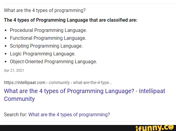 What Are The 4 Types Of Programming? The 4 Types Of Programming ...