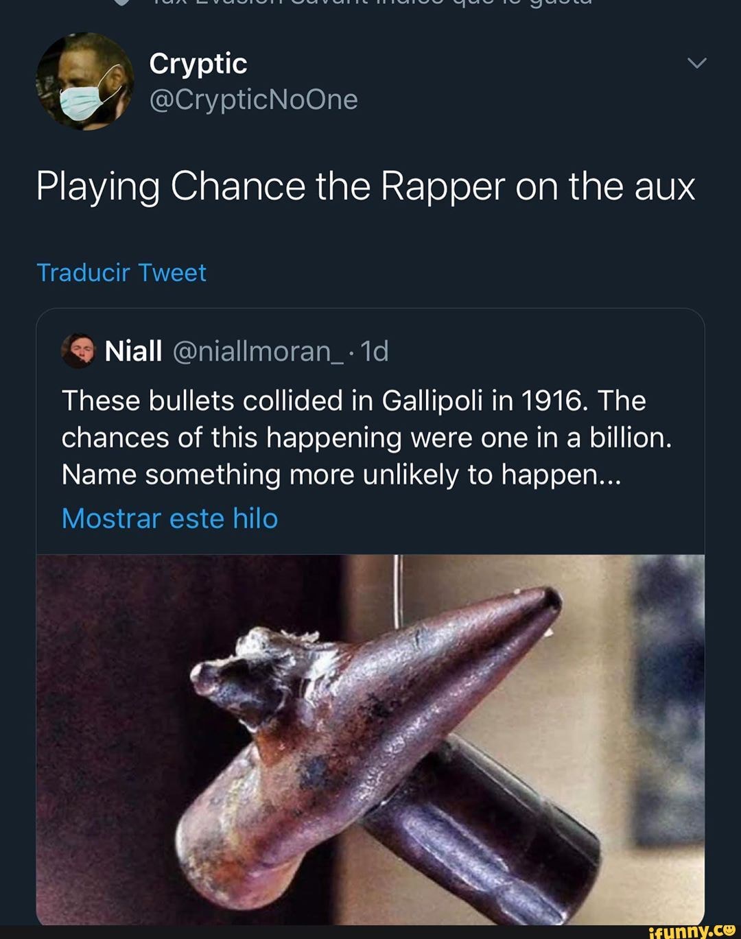 Cryptic @CrypticNoOne Playing Chance the Rapper on the aux Traducir ...