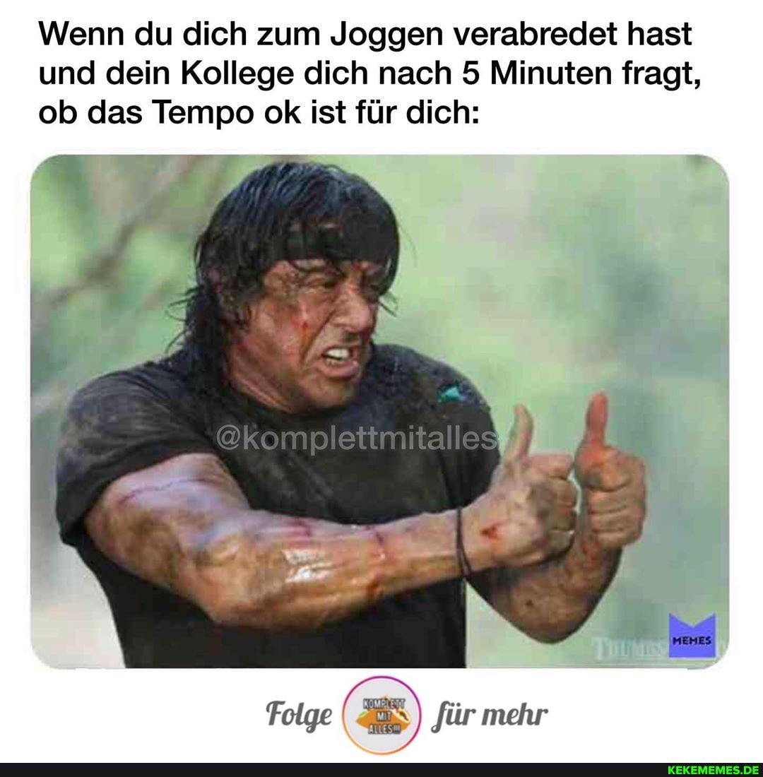 Wenn du dich zum Joggen verabredet hast und dein Kollege dich nach 5 Minuten fragt, ob das Tempo ok ist für dich:
@komp ettm tal
mehr