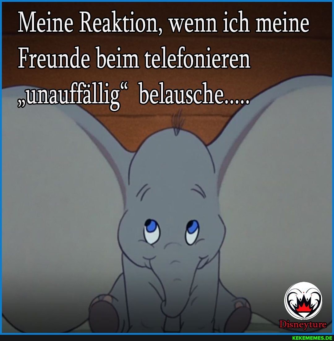 Meine Reaktion, wenn ich meine
Freunde beim telefonieren
'unauffällig" belausche.....
Diener