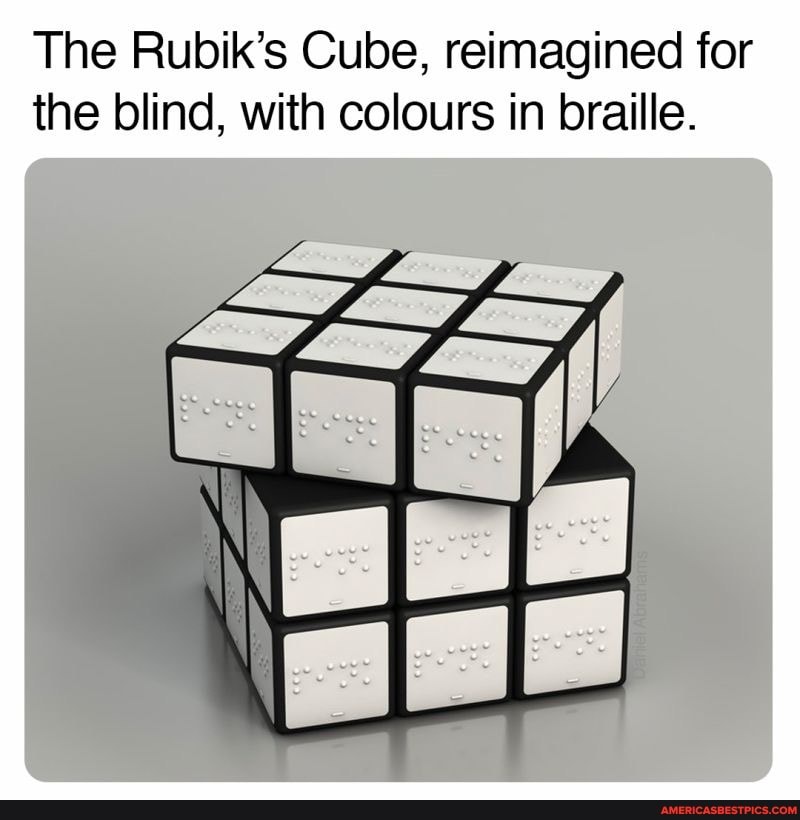 The Rubik's Cube, reimagined for the blind, with colours in braille.