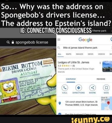So... Why was the address on Spongebob's drivers license. The address