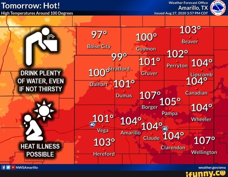 'Weather Forecast Office Tomorrow Hot! Amarillo, TX 'Temperatures