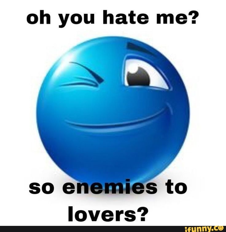Oh you hate me? so enemies to lovers? - iFunny